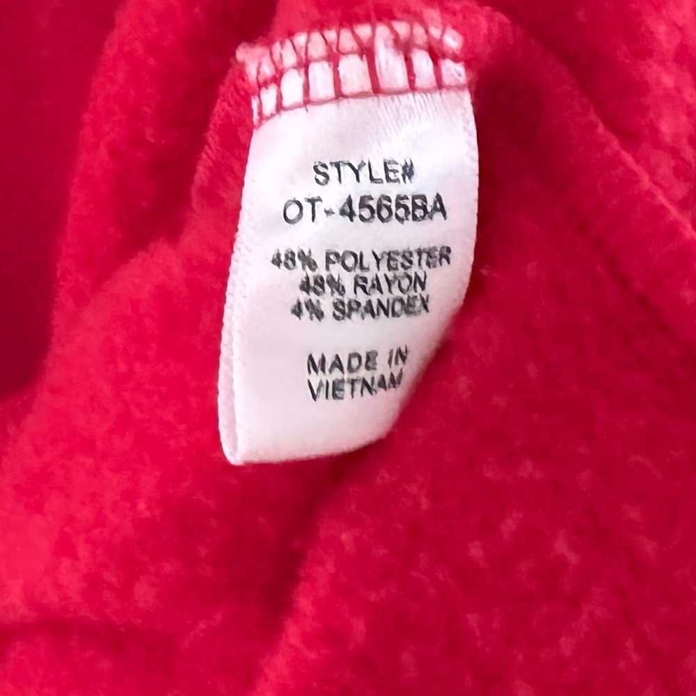 Judith March MERRY Rhinestone Sweatshirt Large Red Green Holiday Festive Fun - Picture 10 of 11